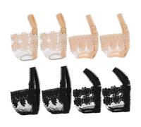 FRCOLOR 4 Pairs Lace High Heels Straps Elastic Shoe Bands for Women Slip Heel Protectors Prevent Shoes From Falling Out Suitable for Various and Occasions