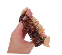 FRCOLOR 4 Pcs African Tribal Style Nut Shell Bracelets Dance Wrist Bells Ethnic Hand Percussion Instruments Creative Boho Accessories for Women