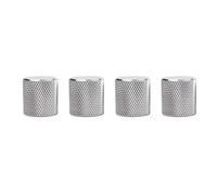 FRCOLOR 4 Pcs Electric Guitar Bass Control Knobs Durable Silver Volume Knobs for Easy Installation for Guitar Circuit Board