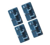 FRCOLOR 4 Pcs Self-Adhesive Rotating Four-Claw Hooks with 180 Degree Rotation, Sturdy Pp Material, Blue Colour, for Hanging Scarves and Belts at Home Or Office