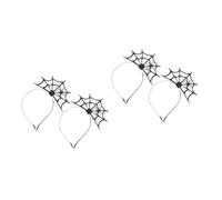 FRCOLOR 4 Pcs Web Hairband Halloween Headdress Devil Headband Halloween Headband Hair Makeup Headbands Halloween Hair Cosplay Accessories Makeup Hair Band Hairband for Party Fancy Hairband