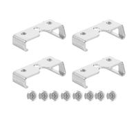 FRCOLOR 4 Sets Silver Fixing Bracket for Electric Clippers Professional Clipper Parts Replacement Compatible with Wahl Cordless Trimmer Holder for Salon and Barber Tools