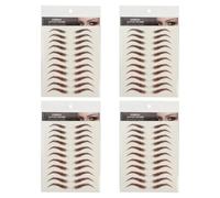 FRCOLOR 4 Sheets Brow Sticker Natural-looking Artificial Eyebrow Transfers Reusable Temporary Tattoo for Full Hairy Brows Suitable for Women Eye Makeup