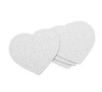 FRCOLOR 4 Sheets Heart Shaped Blank Jigsaw Puzzle Pieces for DIY Crafting Supplies Lightweight Portable Paper Puzzles for Coloring Drawing Doodling and Creative Art Activities
