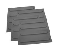 FRCOLOR 4 Sheets Multifunctional Grey Striped Blind Bricks PVC Sidewalk Boards Durable Road Stickers for Pathways and Outdoor Use Easy to Install