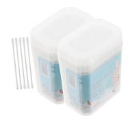 FRCOLOR 400pcs Cotton Swabs Natural Cotton Swabs round Spiral Head Tip for Ear Nose Clean Toiletries Newborn