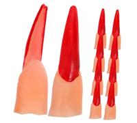FRCOLOR 40pcs Colorful Fake Witch Fingers with Realistic Long Nails for Reading Halloween Cosplay Accessories Scary Finger Pointers and Prank Props for Costume Parties