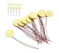 FRCOLOR 40pcs Copper Piezo Trigger Buzzers with Leads Piezo Discs for Acoustic Guitar Pickups Drum Triggers and Instrument Sound Amplification