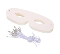 FRCOLOR 40pcs DIY White Paper Masks with Elastic Bands Paintable Blank Coloring Masks for Creative Art Projects for Parties Festivals Classroom Crafts Boys