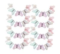 FRCOLOR 40pcs Elegant Butterfly Hair Clips for Women Mini Sparkly French Barrettes in Blue Transparent Purple Pink Gray Compact Stylish Accessories for Everyday Use Special Occasions