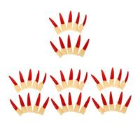 FRCOLOR 40pcs Halloween Costumes Accessory Realistic Witch Fingers Reusable Fake Nails Horror Party Props
