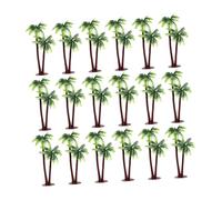 FRCOLOR 40Pcs Mini Artificial Coconuts Tree Model Set Plastic Simulation Plant Decoration for Aquarium Scenery Fish Tank Ornament Small Tropical Plant Adornment