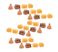 FRCOLOR 40pcs Resin Mini Hay Bales for DIY Crafts Multi Functional Tiny Straw Decorations for Dollhouse Sand Table Party Props Low Maintenance Farm Accessories