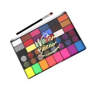 FRCOLOR 42-Color Water-Soluble Face Paint Set for Boys and Girls - Non-Toxic Festival Makeup Kit Brushes for Children's Parties and Cosplay