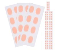 FRCOLOR 48 Pairs Soft Self-Adhesive Eyeglasses Nose Pad Cushions Skin Color Oval High Nose Bridge Support Pressure-Free for Home and Outdoor Use