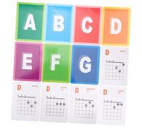 FRCOLOR 49pcs Guitar Chord Practice Charts for Beginners Adults Electric Acoustic Six-string Guide with Printing Coated Paper Useful Music Theory Tool for Learning Mastering Chords
