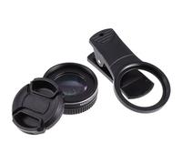 FRCOLOR 4k HD 37mm Macro Lens 15x Zoom Clip-on Camera Lens for Smartphone Photography Compatible with Mobile Phones Black Attachment for Close-up Shots