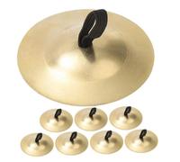 FRCOLOR 4pair Mini Drum Cymbals Brass Finger Cymbals for Belly Dancing Accessories Dance Finger Musical Instrument Practice for Boys and Girls Adults