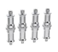 FRCOLOR 4Pcs 1/4 to 3/8 Inch Threaded Screw Adapter Spigot Converter for Camera Tripod Light Stand Mounting Hardware Compatible with DSLR Studio Lighting