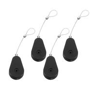 FRCOLOR 4pcs 1m Retractable Security Cable Lock with Double Latch, Telescopic Anti-lost Wire Tether for Remote Controls, Gaming Controllers, and Laptop Security