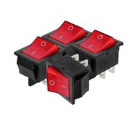 FRCOLOR 4pcs 4-pin Boat Shape Rocker Switch for Petrol Generators 2-3kw 5-8kw Engine Fuel Control Kill Switch for Outdoor Power Equipment