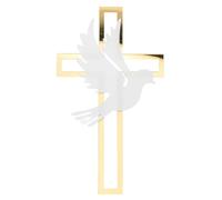 FRCOLOR 4pcs Acrylic Cross Cake Decoration Birthday Cake Picks Easy to Insert Photography Props Chic Vivid Cross Shape Photo Prop at The Birthday Party Decorative Toppers