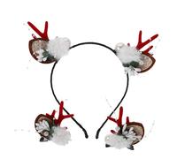 FRCOLOR 4pcs Antlers Headwear Headband Reindeer Antler Headdress Christmas Deer Head Accessary Deer Hairband Reindeer Hair Clips Hair Hoop Headdress