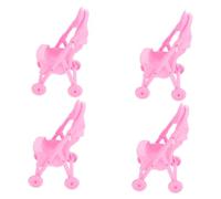 FRCOLOR 4Pcs Baby Stroller Model Toy Set Simulated Trolley for Kids Role-Playing Educational Plaything for Boys and Girls