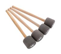 FRCOLOR 4pcs Big Drumstick for Bass Drum Drum Mallets Sticks Made of Wood Handle for Percussion Instrument Use in Drumming Practice