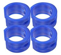 FRCOLOR 4pcs Bike Chainstay Protector Rear Fork Chain Anti-collision Ring | Rubber Build, Easy Removal, Chain Slap Reduction, for Trail Riding and Commuting Rides, Blue