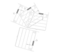 FRCOLOR 4pcs Birdcage Accessories Parrot Cage Spring Door Plastic Replacement Parts White Easy Installation User-friendly Design for Owners of Bird Species