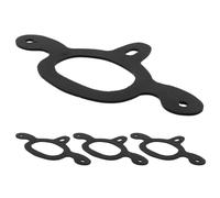 FRCOLOR 4pcs Black Rubber Spur Tie down Straps for Horse Riding Boots Lightweight 3 Way Design Suitable for Outdoor Riding Activities and Casual Outings