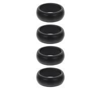 FRCOLOR 4pcs Black Silicone Sports Finger Ring for Biking and Swimming | Flexible Comfortable Waterproof Design, Smooth Surface, Men's Gym Accessory, Outdoor Use, Sport Finger Fit