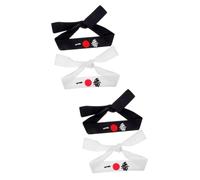 FRCOLOR 4pcs Blue Headband Japanese Chef Headwear for Yoga Karate Sports Headband