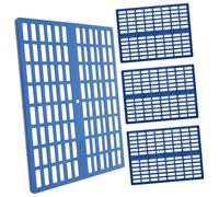 FRCOLOR 4Pcs Blue Plastic Rabbit Cage Mats Small Animal Feet Pads for Comfortable Resting Anti-scratch Floor Protection Suitable for Various Cage and Shapes