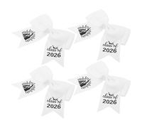 FRCOLOR 4pcs Bow Hair Accessories Set Large Bow Headdress 4.5x3.2inch Lightweight Portable for Women Elegant Design Graduation Related Event Ribbon Decoration Class of 2026
