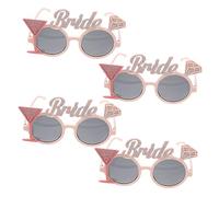 FRCOLOR 4pcs Bride Sunglasses Fun Bachelorette Party Eyewear Unique Wedding Party Favors Lightweight Comfortable for Celebrating with Friends
