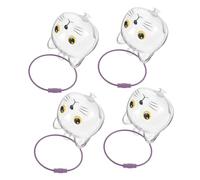 FRCOLOR 4pcs Cat Hair Keepsake Keychain Pet Hair Storage Bottle Memorial Pendant Keepsake Boxes Remembrance for Cat Lovers