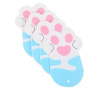 FRCOLOR 4pcs Cat Paw Shape Kitchen Sponges Set, Compressed Wood Pulp Material, High Absorbency Dishwashing Scrub Sponges with Hanging Rope, Reusable Cleaning Pads for Household Kitchen Use