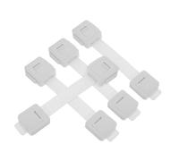 FRCOLOR 4pcs Childproof Cupboard Locks White Self-Adhesive Safety Cabinet Latches for Doors Lock for Kitchen Bathroom and Bedroom Protection