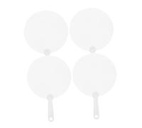 FRCOLOR 4pcs DIY Handheld Fans Blank Painting Fans for Drawing and Decoration Lightweight Portable for Wedding Banquet Stage Performance