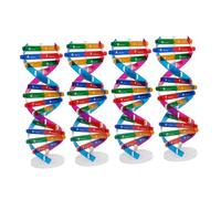 FRCOLOR 4pcs DIY Human Dna Double Helix Model Kit Biological Gene Structure Educational Teaching Tool for Classroom and Home Use Interactive Science Learning Aid for Students