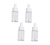 FRCOLOR 4pcs Empty Glass Dropper Bottles Sub Bottle for Essential Oil Hyaluronic Acid