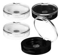FRCOLOR 4Pcs Empty Magnetic Eyeshadow Case 26mm Plastic Makeup Palette Magnetic Eyeshadow Box White Black Portable Refillable