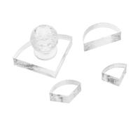 FRCOLOR 4pcs Eyeshadow Pressing Tool Eye Makeup Stamper Crystal round Portable Restoring Broken Eyeshadow for Beginners and Experts Travel Daily Emergencies