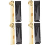 FRCOLOR 4pcs Fashionable Men's Beard Comb Skull Head Design Double-sided Styling Comb for Beard and Hair Grooming Brush Tool