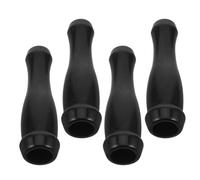FRCOLOR 4pcs Fireplace Door Handle Replacement Anti-Scald Plastic Pull Grip for Wood Stove Boiler Fit Vintage Door Pull Handle Accessories for Coal Pellet Stoves Black