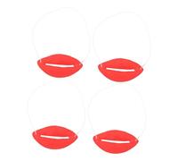 FRCOLOR 4pcs Funny Sausage Mouth Masks Hilarious Big Lips Costume Props for Halloween Party Supplies Unique Animal Ornaments for Cosplay Festive Celebrations
