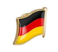 FRCOLOR 4pcs German Flag Crystal Lapel Pin Metal Brooch with Durable Craftsmanship Firm Grip for Jackets Backpacks Hats Collectible Souvenir Students Teachers Travelers