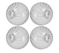 FRCOLOR 4pcs Glass Lamp Shade Replacement for Table Lamps, Bubble Globe Design with Easy Installation and Multipurpose Versatility, Patterned Round Glass Shades for Stylish Home Lighting